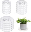 ANPHSIN 15 pcs Heavy-Duty Plant Saucers with Feet, 6in/8in/10in Clear Plastic Plant Drip Trays, Flower Pot Water Catchers Drainage Saucers for Indoor Outdoor Potted Plant