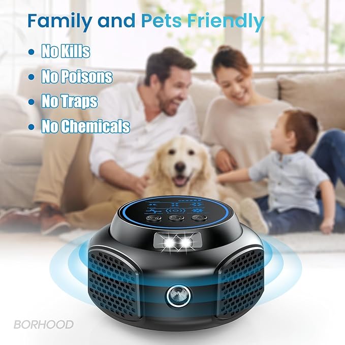 Ultrasonic Pest Repellent Plug in Indoor Mouse Traps for Home, Rodent Repellent Ultrasonic Device, Mouse Repeller Ultrasonic Plug in Pest Control for Rat Mice Squirrel Roach Spider Ant Bug