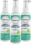 3-Pack Mosquito Repellent Spray - DEET-Free Bug Spray Travel Size TSA Approved - Mosquito, Tick & Insect Killer Deterrent with Natural Essential Oils - Peppermint Scent - Safe for Family - 3 Fl Oz
