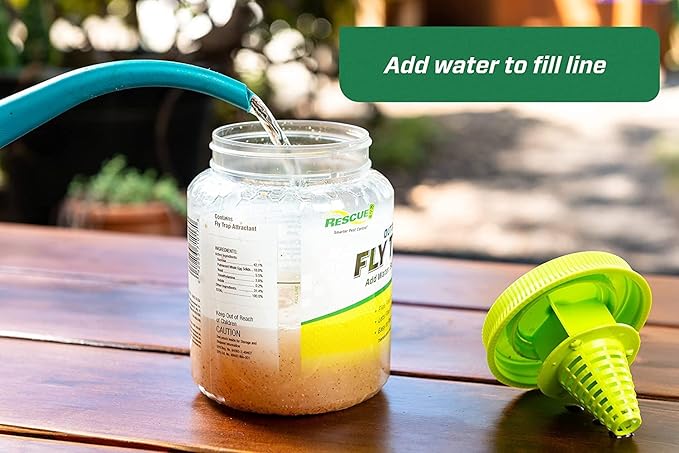 Rescue Outdoor Reusable Fly Trap Canister 4 Pack