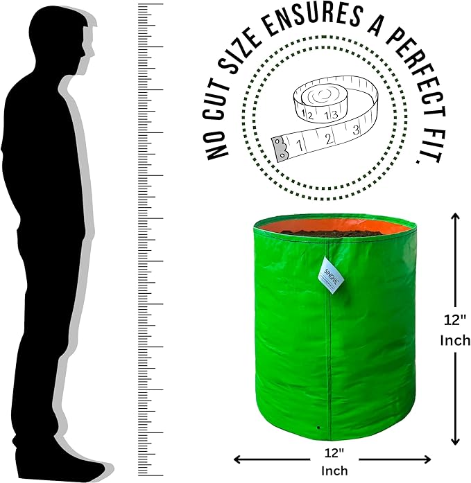 5 Pack 7.5 Gallon Grow Bags Plant Pots 12x12 inch, Reusable Planter Bags,Durable Fabric Pots Plant Grow Bags for Vegetables Mushrooms, Potatoes, Breathable Woven Grow Bags