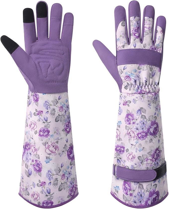 Trifabricy Gardening Gloves for Women - Long Garden Gloves with Grip Breathable, Thorn-Proof Puncture-Resistant Work Gloves