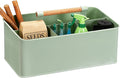 Garden Tool Organizer with Wooden Handle, Metal Garden Caddy with 4 Compartments, Gardening Tool Basket Cleaning Organizer Caddy for Indoor & Outdoor