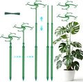 Telescoping Plant Support Stakes,5Pack 17.3 to 42.3IN Adjustable Monstera Plant Support,Garden Stakes with Clips,Sturdy Plant Sticks for Indoor Outdoor Plants, Orchid, Tomato, Vine,Monstera