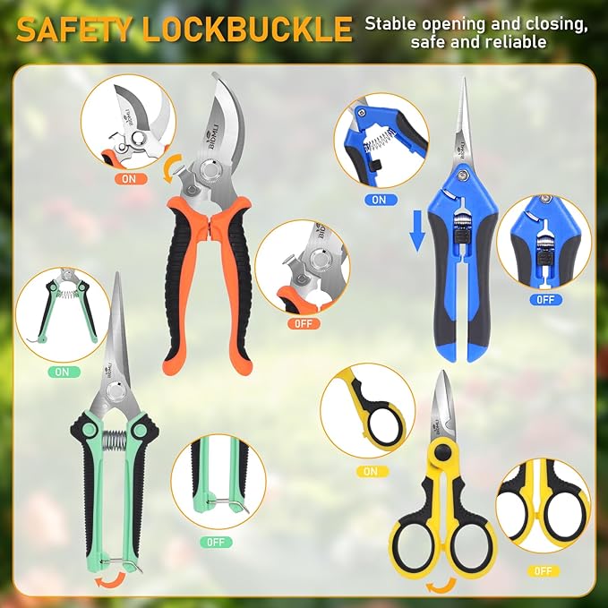 4-Pack Multifunctional Garden Scissors Set