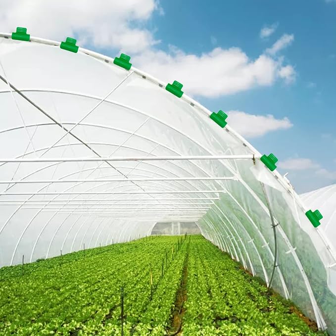 40pcs Plastic Greenhouse Clamps Clips large size for 0.63 Inch Netting Tunnel Hoop Clip,Frame Shelters Shading Net Rod Clip Greenhouse Film Clamps for Season Plant Extension Support (16mm,40P）