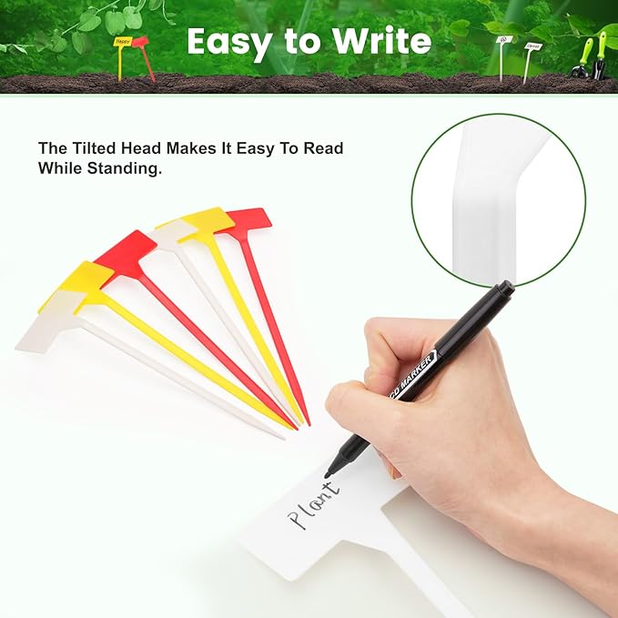 KINGLAKE GARDEN Outdoor Plant Labels, 11.8 Inch 30 Pack Plastic Waterproof Sturdy Nursery Garden Markers,Plant Markers for Flower pots Plant