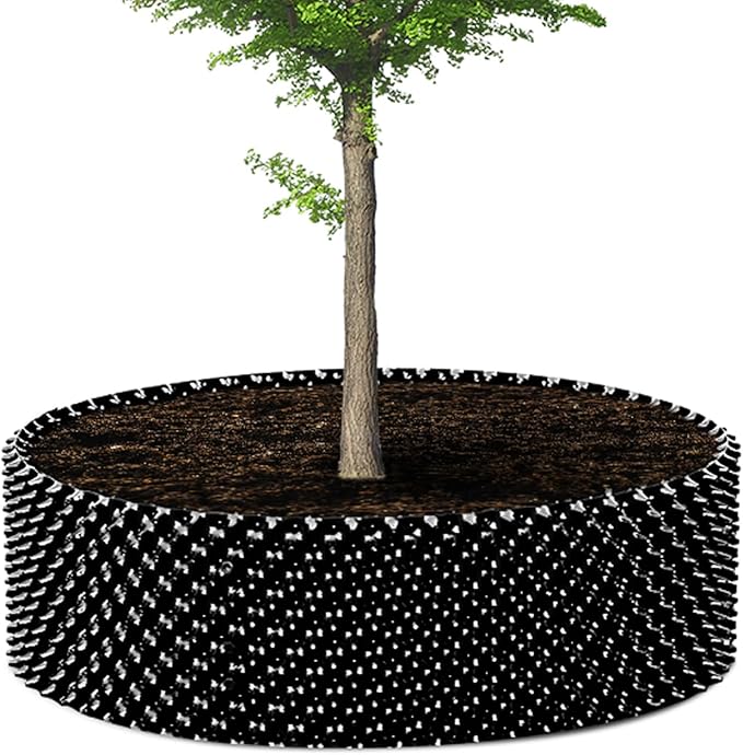 RooTrimmer 60 Gallon Air Pruning Container, Raised Garden Bed Large Tree Pos New Plastic Nursery Pot Fruit Vegetable Garden Grow beds (4 ft Diameter), Black
