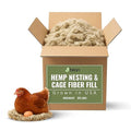 Hemp Nesting Fiber - 25 lb Chicken Nest Box Pad Hemp Fiber Fill - Absorbent DUST Free- Egg Laying Chickens coop, Horse stall, Rabbit, Reptile, Hamster, Cage Fibre, FiberFill Washable - Grown in USA