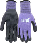 Mud Grip Women's Nylon Seamless Knit Shell Water Resistant Dotted Nitrile Palm Gardening Gloves