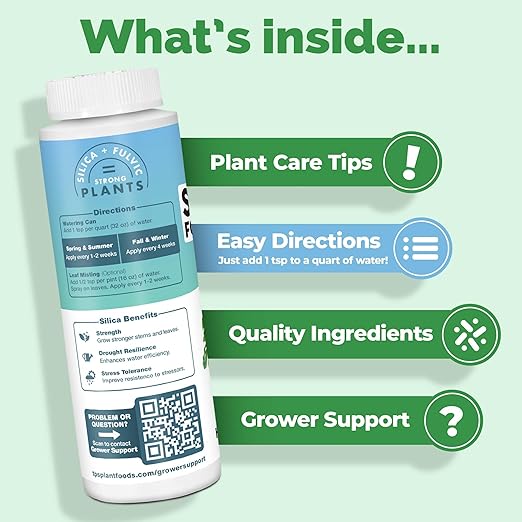 TPS NUTRIENTS Silica for Houseplants, Liquid Silicon Plant Food for Strong Stems and Healthy Leaves, Liquid Plant Fertilizer 1 Gallon (128oz)