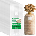GREANER 6 Mil 100PCS Mushroom Bag, Large Size 8"x5"x20" Grain Spawn Bags for Bamboo、Fungus、Ganoderma、Mushrooms、Substrates、Grains