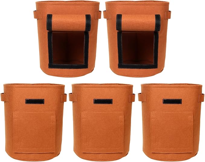 SILKIR W Grow Bags, 10 Gallon, Ginger