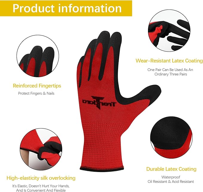 gardening gloves,garden gloves for women,Breathable latex dipped,Suitable for weeding and warehouse handling
