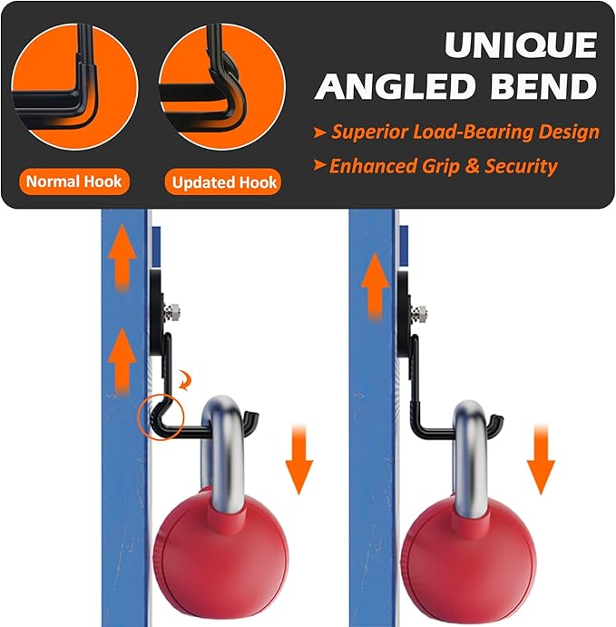 MUTUACTOR Upgraded Strong Magnetic Hooks,2-Pack Powerful Magnetic Hook Heavy Duty,20lbs Anti-Scratch Garage Storage Hangers for Hanging Cordless Impact Drivers Trailer Cord Shovels