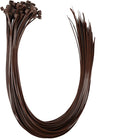 24 Inch Long Zip Ties Brown Color 60 Pcs, Heavy Duty Cable Zip Tie 50 LBS Strength Outdoor Use, Big Wire Tie Self-locking Design and Adjustable, Plastic Garland Ties Plants, Garden, Home
