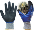 Durable Gardening Gloves, Heavy Duty Nitrile Garden Gloves, Double Coated (XL, Blue)