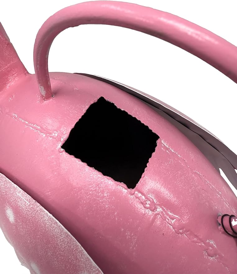 Gift Essentials Decorative Metal Flamingo Watering Can – Pink Novelty Indoor/Outdoor Garden Tool – Hand-Painted Powder-Coated Metal – Unique Gift for Gardeners – Model GEBLUEG575
