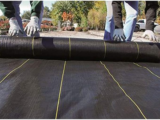 DeWitt 6-Pack Sunbelt Weed Barrier Fabric 3.2 oz, 6 x 300 Feet – Heavy-Duty Ground Cover Mat for Greenhouse Floors, Garden Rows, Raised Beds, Yard Gardening, and Outdoor Landscape Protection