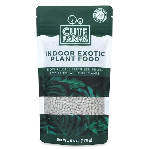 Indoor Slow Release Fertilizer Pellets for Houseplants & Outdoor Pot Plants - All-Purpose Fertilizer (6 oz) Resealable Bag Cute Farms