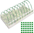 Joyhalo Garden Hoops for Raised Beds, 50pcs (10 Sets) Fiberglass Hoops with PVC Coating, DIY Greenhouse Tunnel for Row Cover, Bird Netting & Plant Protection, Extend Growing Season