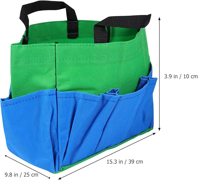 FOMIYES Garden Tool Storage Bag Oxford Waterproof Portable Gardening Tools Pouch Multifunctional Organizer Tote for Outdoor Gardeners Random Color