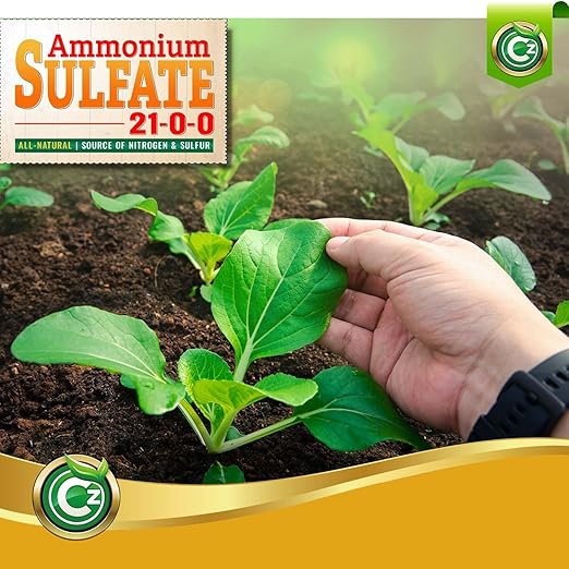 Ammonium Sulfate Fertilizer AMS 21-0-0 +24% Sulfur - Made in USA Plant Food for Fruit, Vegetables, Acid Loving Plants Soil Acidifier to Lower pH in Alkaline Soil
