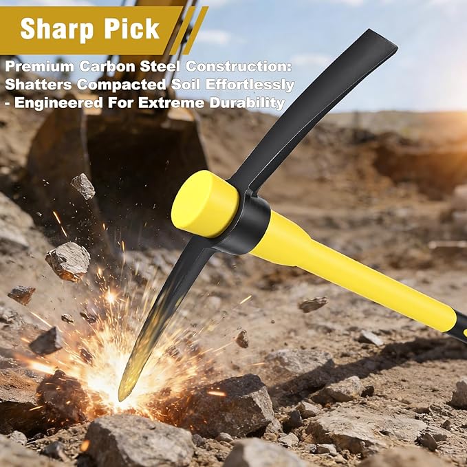 36 inch Garden Hoe Fiberglass Handle Hoe Garden Tool Carbon Steel Hand Tools