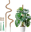 Mcbazel 2 Pack Bendable Moss Pole Kit (47" & 23") for Plants Monstera - Mixed Size Coco Coir Plant Support Stakes for Tall & Medium Indoor Vines - Flexible Totem Stick with Full Garden Ties
