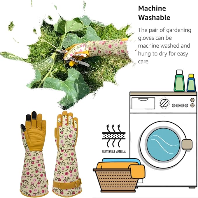 Thorn-proof Gardening and Garden Gloves,Durable Long Rose Yard Work Glove,Gifts for Men Women,Touchscreen
