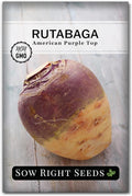 Sow Right Seeds - American Purple Top Rutabaga Seeds for Planting - Non-GMO Heirloom Packet with Instructions to Grow an Outdoor Home Vegetable Garden - Yellow Flesh Rutabaga - Sweet Root Crop (1)