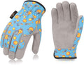 Vgo... 1-Pair Age 4-5 Kids Gardening Gloves,Children Yard Work Gloves,Toddlers,Boys,Girls(Size S, Blue Plane, KID-MF7362)