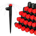 20 Pieces Drip Irrigation Emitters, Adjustable 360 Degree Drip Stream Emitters on 5" with Stake for 1/4" Drip Irrigation Tubing Irrigation 8 Hole Stream Drippers for Garden Watering System