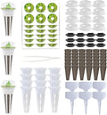 115Pcs Hydroponic Pods Supplies for Aerogarden Pods, Hydroponics Garden Accessories, Grow Anything Kit, 36 Grow Sponges 12 Grow Baskets 12 Grow Domes 36 Pod Labels 12 Spacers 6 Plant Labels 1 Tweezer