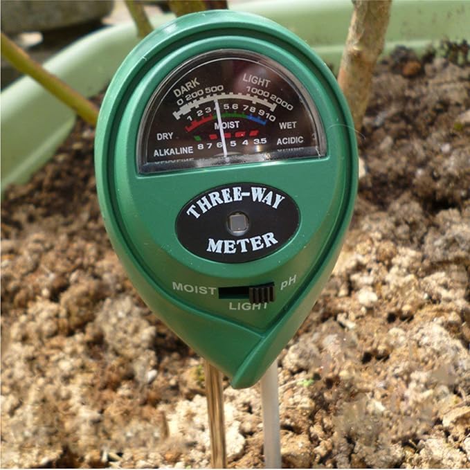 Soil Meter, 3-in-1 Soil Moisture Sunlight pH Tester, No Battery Needed, Soil Hygrometer Moisture Sensor Plant Tester Kits Indoor & Outdoor(Home, Lawn, Garden, Farm)
