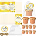 Ctosree 50 Sets Baby Shower Favors for Guests Sweet as Can Bee Seed Packets Include Self Adhesive Seed Packets Flowerpot Thank You Tags Organza Bags for Sweet Bee Baby Shower