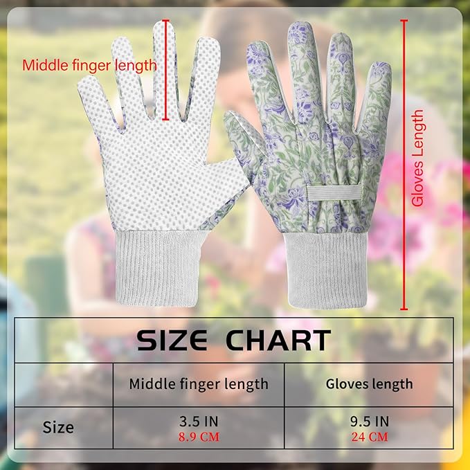 Women's Gardening Gloves Weeding and Thorn Resistant Work Gloves for Digging Planting Pruning Raking-Grown