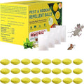 【𝐇𝐢𝐠𝐡𝐥𝐲 𝐄𝐟𝐟𝐞𝐜𝐭𝐢𝐯𝐞】 Mouse Rodent Repellent – Peppermint Lemon Oil Rodent & Insect Repellent Balls 24 Pack, Plant-Based Deterrent for Mice, Rats, Roaches & Bugs, Indoor & Outdoor Use