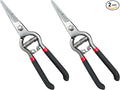 Garden Guru Classic Bypass Pruning Shears Clippers – Heavy Duty Forged Steel Garden Pruners – Safety Lock – Non Slip Comfort Grips – Cuts up to 1” Diameter – Professional Bypass Pruners (2 Pack)