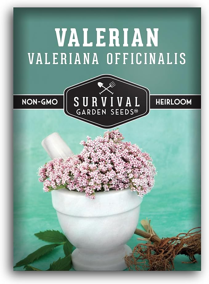 Survival Garden Seeds - Valerian Seeds for Planting - 1 Packet with Instructions to Plant and Grow Medicinal Herb Valeriana Officinalis in Your Home Herb Garden - Non-GMO Heirloom