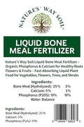 Nature's Way Soil Liquid Bone Meal Fertilizer – Organic Phosphorus & Calcium for Healthy Roots, Flowers & Fruits – Fast-Absorbing Liquid Plant Food for Vegetables, Flowers, Trees, and Shrubs 1 Gallon