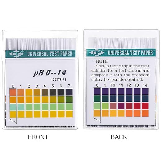 400 Strips Plastic Ph Test Strips, Universal Ph 0-14, Litmus Test Paper with Storage Case for Saliva Urine Water Soil Testing Pet Food and Diet Ph Monitoring