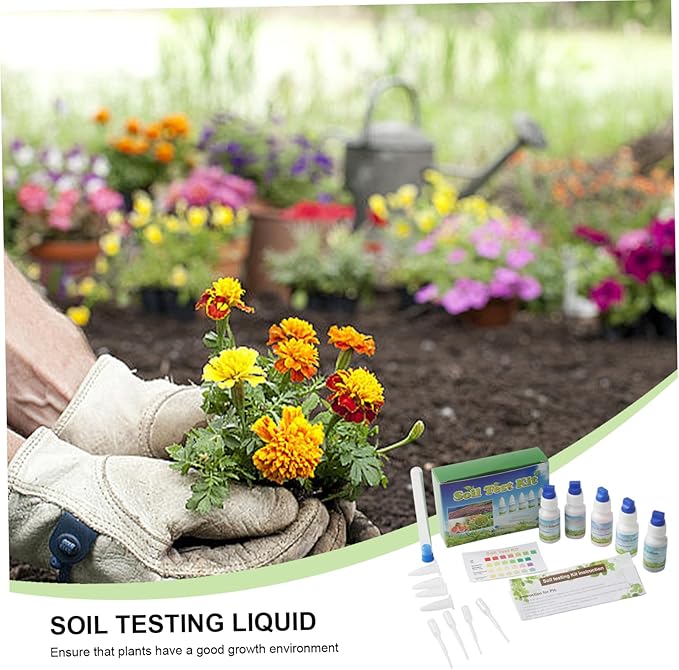 Potassium Test Kit|Soil Test Kit, 1 Set Soil Tester for Garden Nutrients, Nitrogen Phosphorus Potassium for Agriculture Gardening Lawn Yard