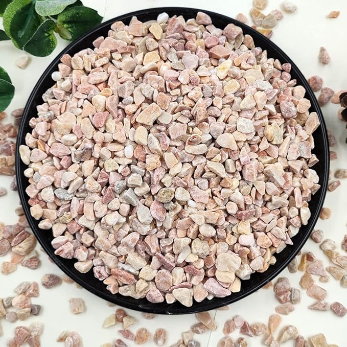 YISZM 5LB Succulent and Cactus Gravel Pebbles, 1/5 Inch Natural Decorative Polished Stones, River Rocks for Plants, Vases, Aquariums, Terrarium and Outdoor Gardening,Peach
