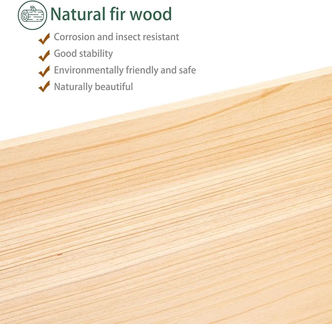 Hollyone 48" X 48" inches Wood Raised Garden Bed Frame Planters Wooden Elevated Planting Planter Box for Outdoor Herb Vegetables Flowers Grass Lawn Yard Patio - Natural 4×4ft