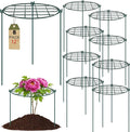 8 Pack 12 x 15.7 inch Peony Cages and Supports,Metal Grow Through Plant Supports for Outdoor Plants,Flowers Support Rings Top-Heavy Plant Brace Support Hoop for Vegetables,Rose,Tomato,Orchids
