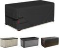 Porch Shield Patio Deck Box Storage Cover - 600D Outdoor Waterproof Cover for 150-230 Gallon Box Tear Resistant Rectangular Fire Pit Table Covers 62 x 29 x 28inch Black