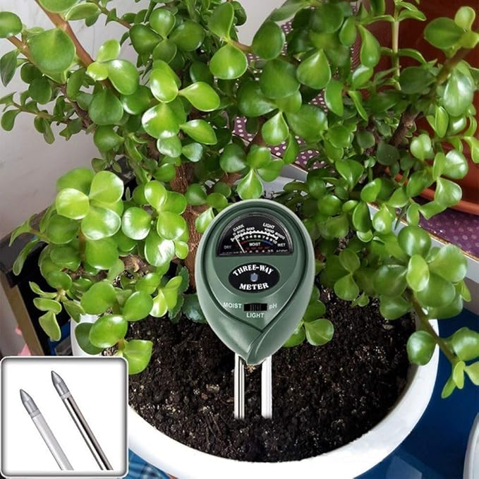 3 in 1 Soil Tester with Moisture,Light and PH Meter, Indoor/Outdoor Plants Care Soil Sensor for Home and Garden, Farm, Herbs & Gardening Tools