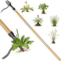 Stand Up Weed Puller Tool - 4-Claw Steel Head, 31"-44.5" Adjustable Long Handle, Heavy Duty Garden Weeder with Foot Pedal, Easy Root Removal for Lawn, Yard, Garden & Flower Bed