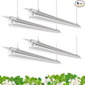 Barrina T8 Grow Lights for Indoor Plants, 4FT Full Spectrum Grow Light, 168W(4 x 42W), Plant Lights for Greenhouse Indoor Growing, V-Shape with Reflector, Linkable, 5000K Daylight White, 4 Packs